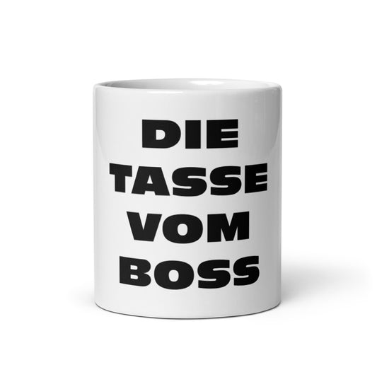 Weiße-Tasse-325 ml-Vorne-Boss-Design